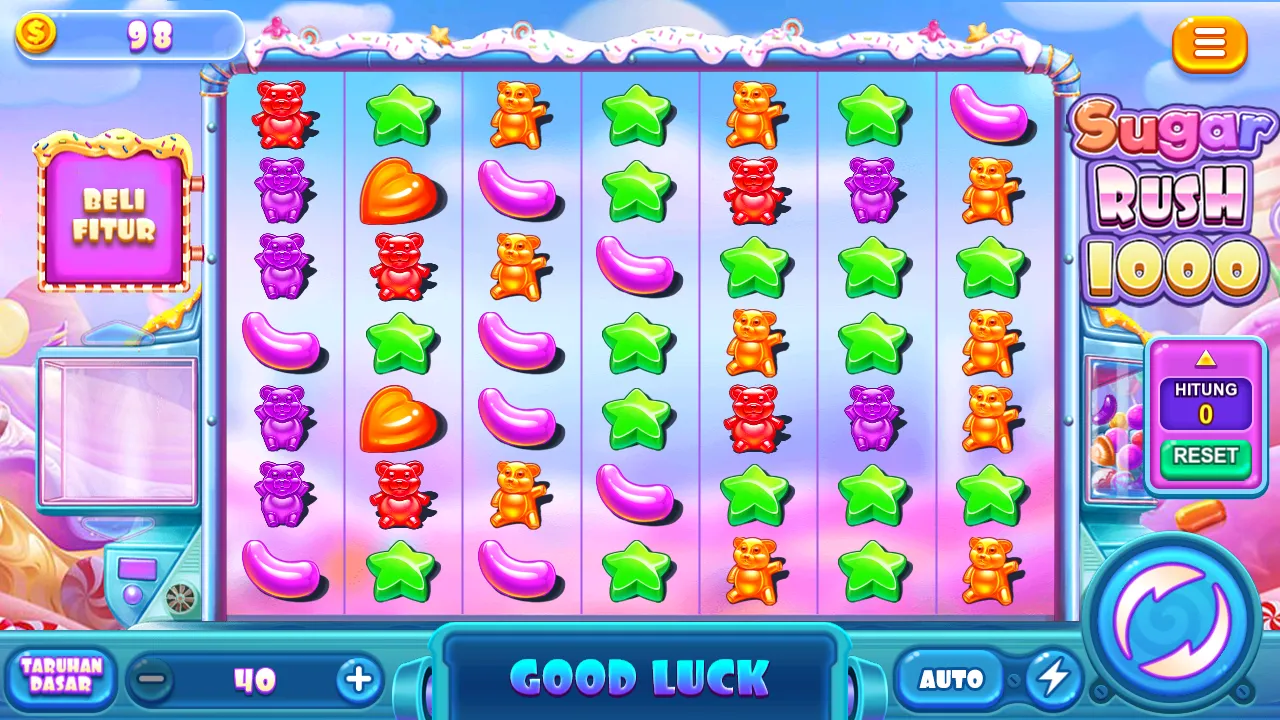 Tampilan fitur mod pada game Sugar Rush